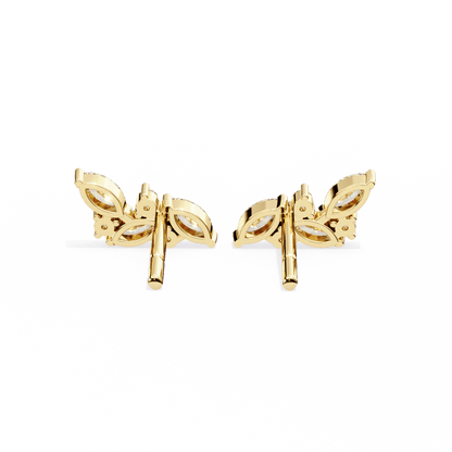Marquise Leaf Diamond Earrings
