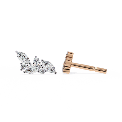 Marquise Leaf Diamond Earrings