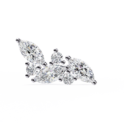 Marquise Leaf Diamond Earrings