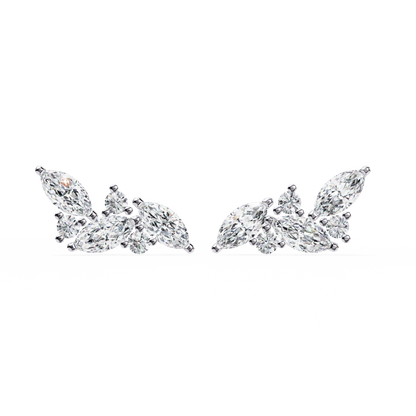 Marquise Leaf Diamond Earrings