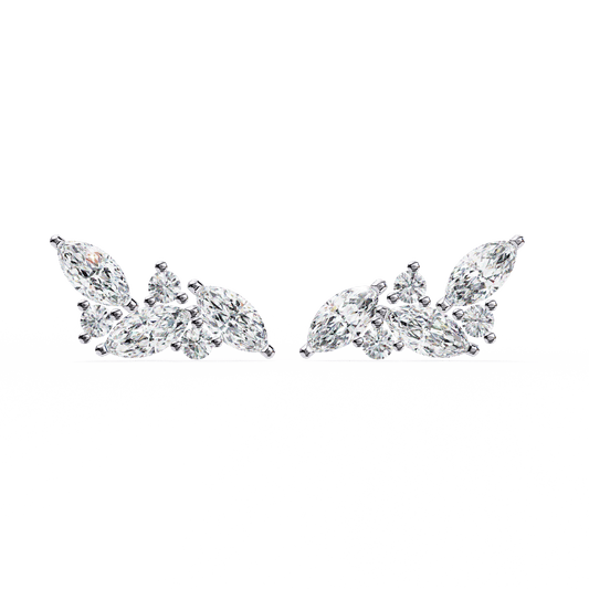 Marquise Leaf Diamond Earrings