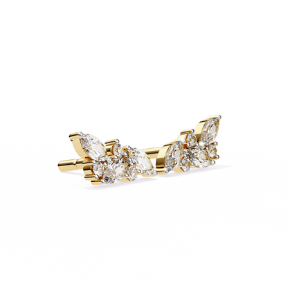 Marquise Leaf Diamond Earrings