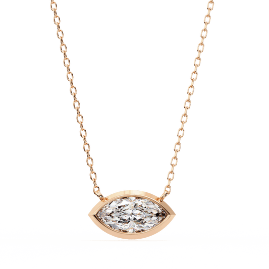 0.68 Carat Marquise Solitaire Pendant