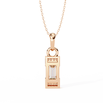 1.02 Emerald Soliatire and Round Pendant