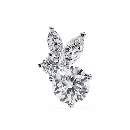 Bunny Round Solitaire Earrings