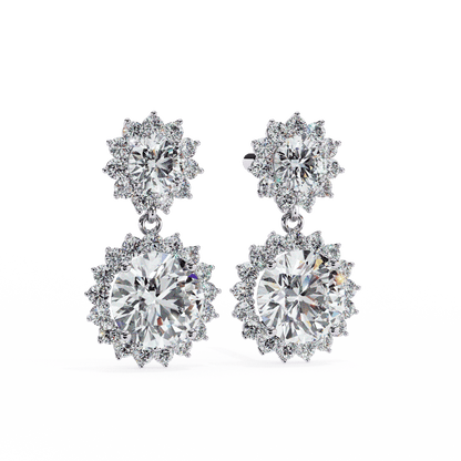 Sun n Star Round Solitaire Earrings