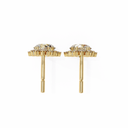 Sun n Star Round Solitaire Earrings