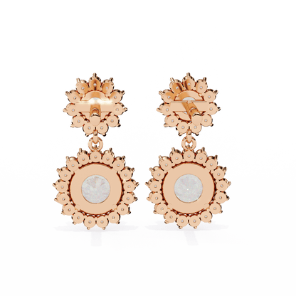 Sun n Star Round Solitaire Earrings