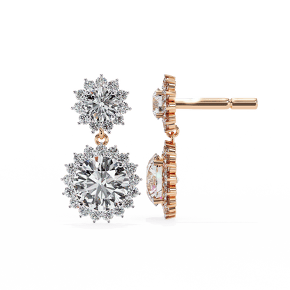 Sun n Star Round Solitaire Earrings