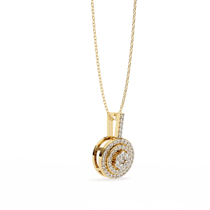 Light Weight Circular Diamond Pendant