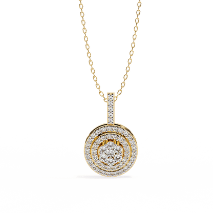 Light Weight Circular Diamond Pendant