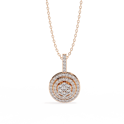 Light Weight Circular Diamond Pendant