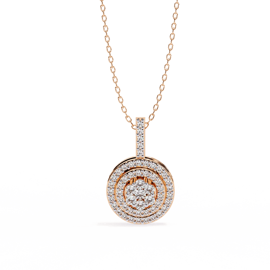 Light Weight Circular Diamond Pendant