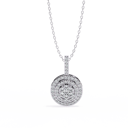 Light Weight Circular Diamond Pendant
