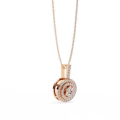 Light Weight Circular Diamond Pendant