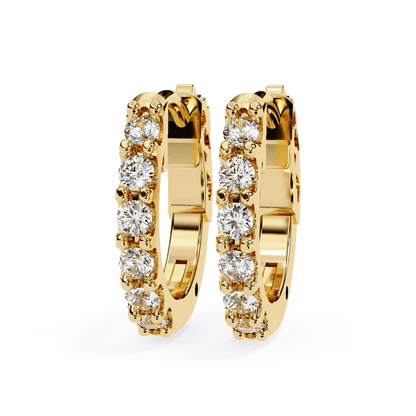 Diamond Hoops Earrings