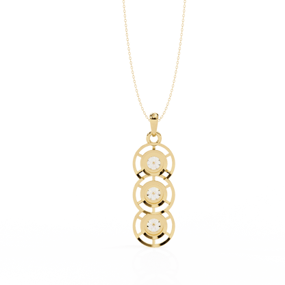 Classy 1.01 Round Stacked Soliatire Pendant