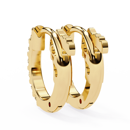 Diamond Hoops Earrings