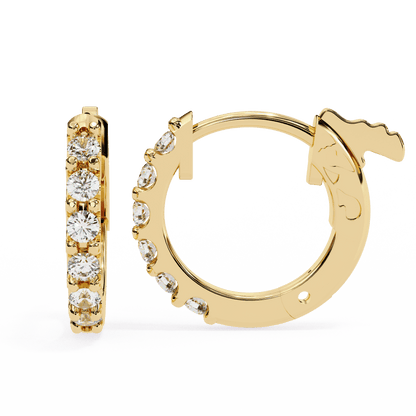 Diamond Hoops Earrings