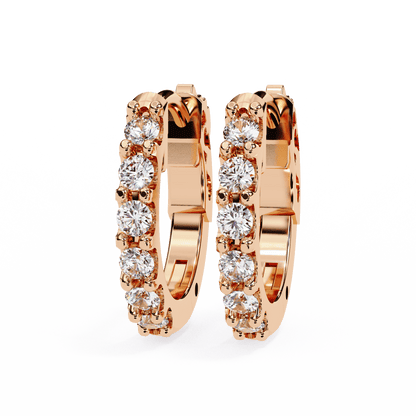 Diamond Hoops Earrings