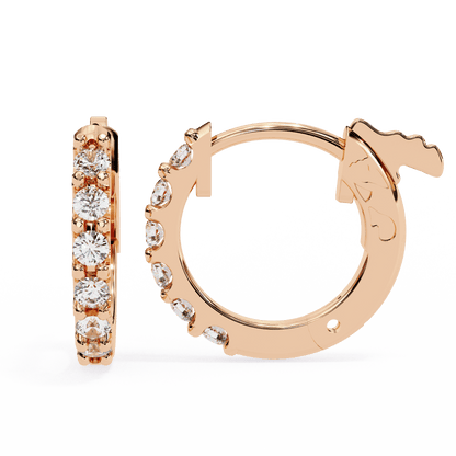 Diamond Hoops Earrings