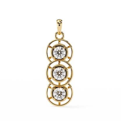 Classy 1.01 Round Stacked Soliatire Pendant