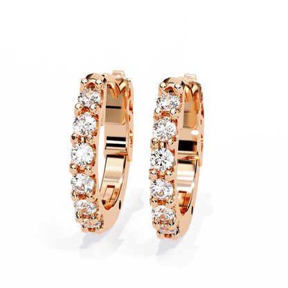 Diamond Hoops Earrings