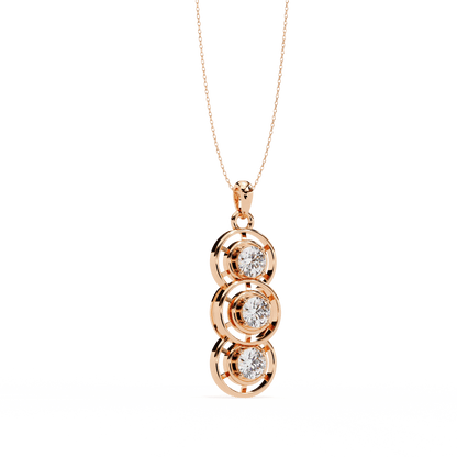 Classy 1.01 Round Stacked Soliatire Pendant