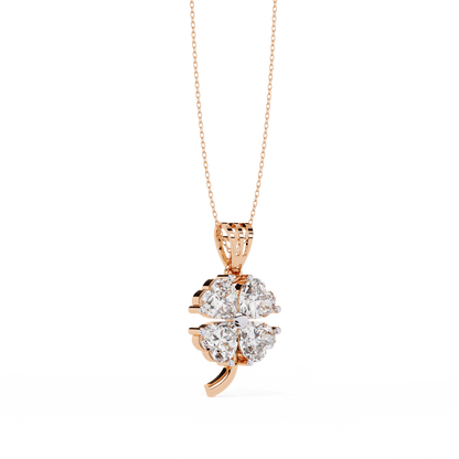 Four Hearts Flora Diamond Pendant