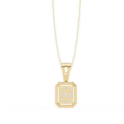 Baguette and Princess Designer Fancy Pendant