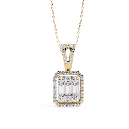 Baguette and Princess Designer Fancy Pendant