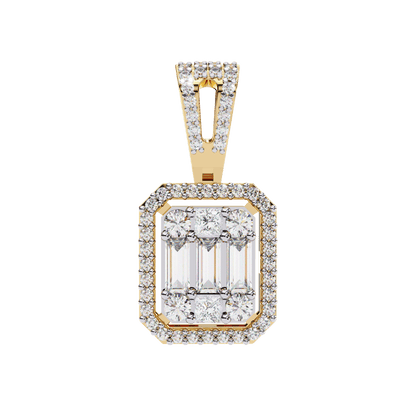 Baguette and Princess Designer Fancy Pendant