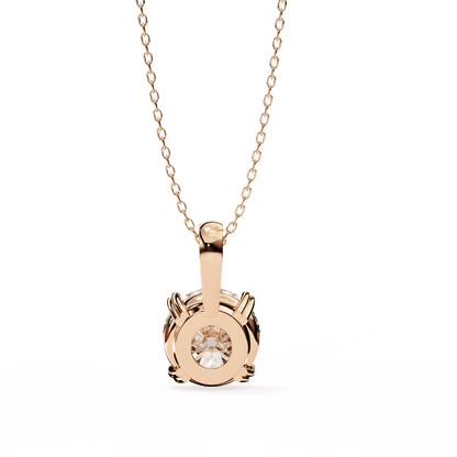 0.8 Carat Round Solitaire Pendant