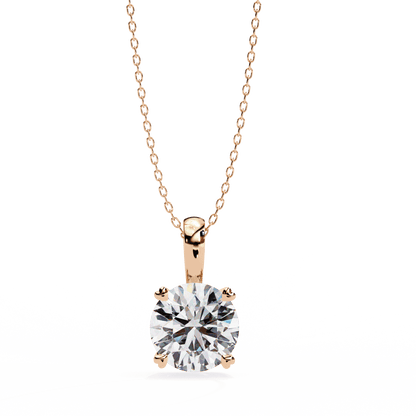 0.8 Carat Round Solitaire Pendant