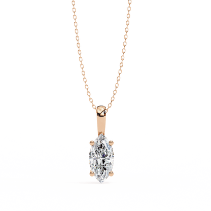 0.93 Carat Marquise Solitaire Pendant