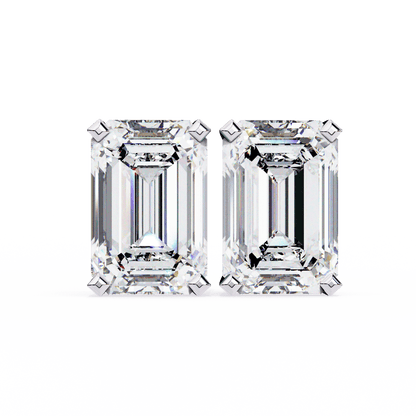 2.39 Carat Emerald Solitaire Earrings