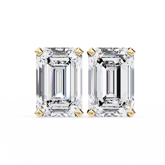 2.39 Carat Emerald Solitaire Earrings