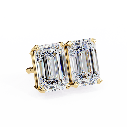 2.39 Carat Emerald Solitaire Earrings