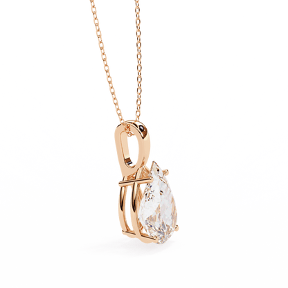 0.65 Pear Medium Solitaire Pendant