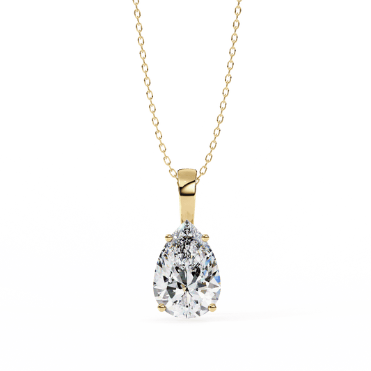 2.06 Carat Pear Large Solitaire Pendant