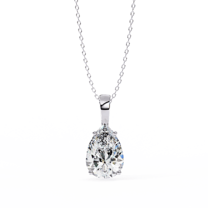 0.65 Pear Medium Solitaire Pendant