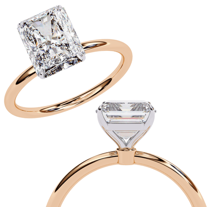 Bold n Bizzare 3.03 Carat Radiant Solitare Ring