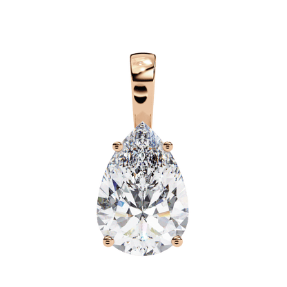 0.65 Pear Medium Solitaire Pendant