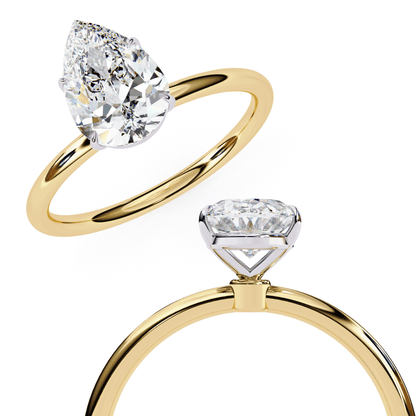 Prestine Pear Shape Solitaire Ring
