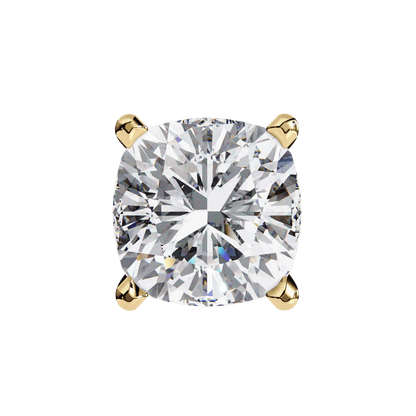2.33 Carat Cushion Square Stud Earrings