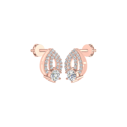 Lotus Bud Diamond Earrings