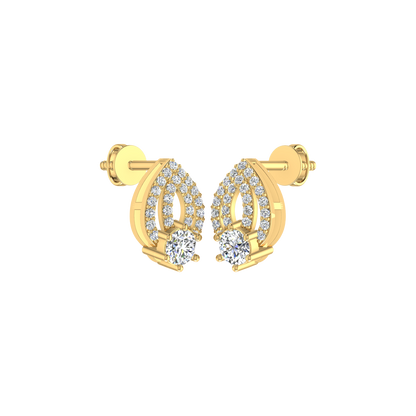 Lotus Bud Diamond Earrings