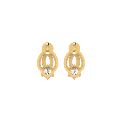 Lotus Bud Diamond Earrings