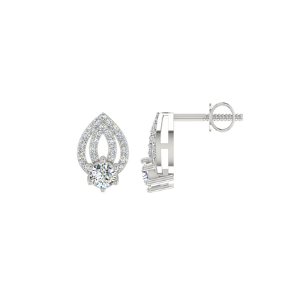 Lotus Bud Diamond Earrings