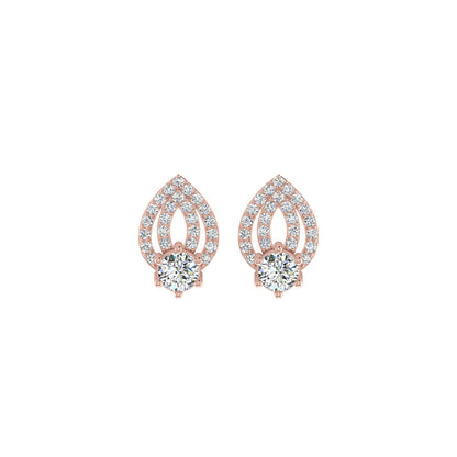 Lotus Bud Diamond Earrings